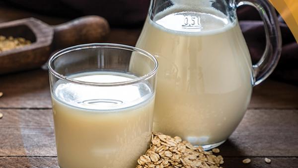 image of oat milk and oats