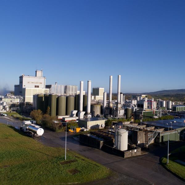 Overhead image of the Glanbia Ireland Ingredients Ballyraggart Facility