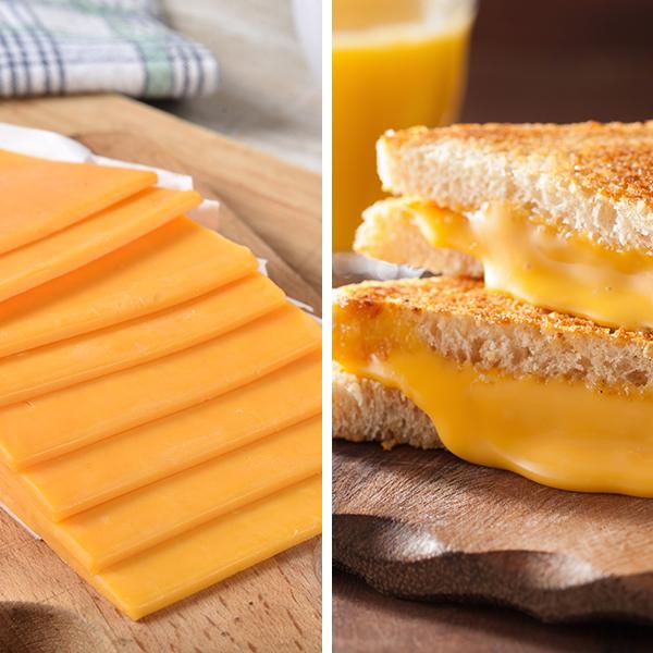image of sliced cheese and a toasty