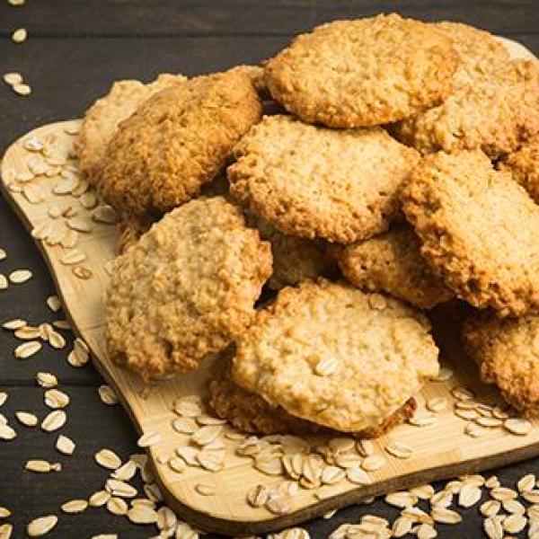 oat biscuits on tray