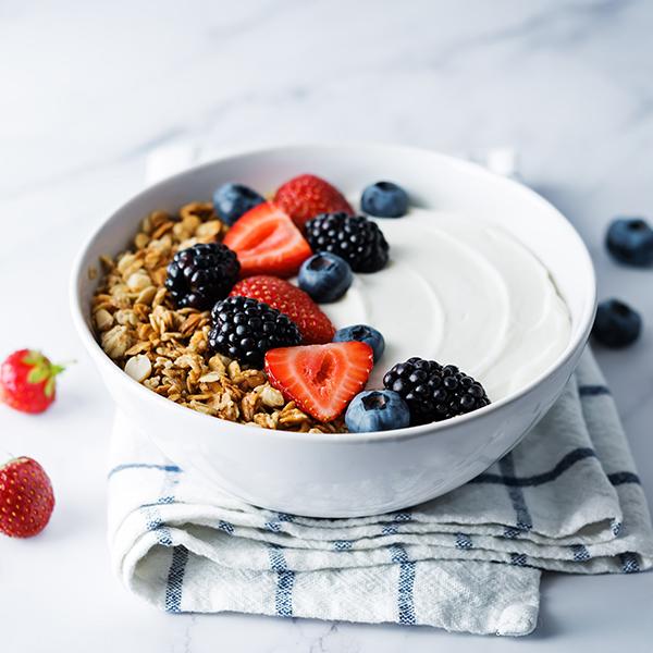 image of a bowl of yoghurt with fruit