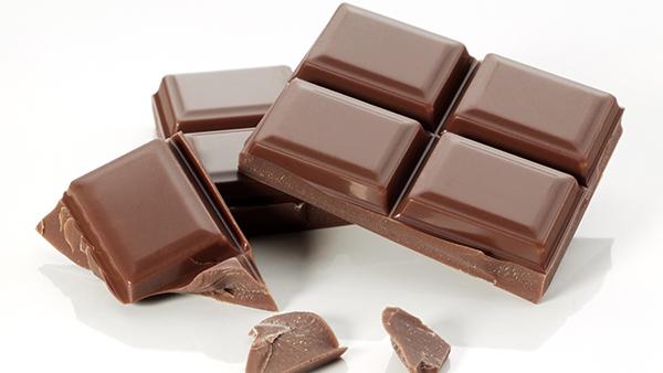 squares of milk chocolate